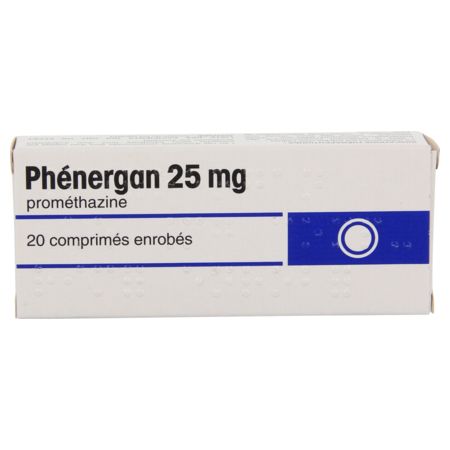Phenergan 25 mg, 20 comprimés enrobés