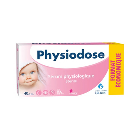 Physiodose Sérum Physiologique Unidose 5 ml, x 40