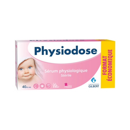 Physiodose sérum physiologique unidose 5 ml, x 40