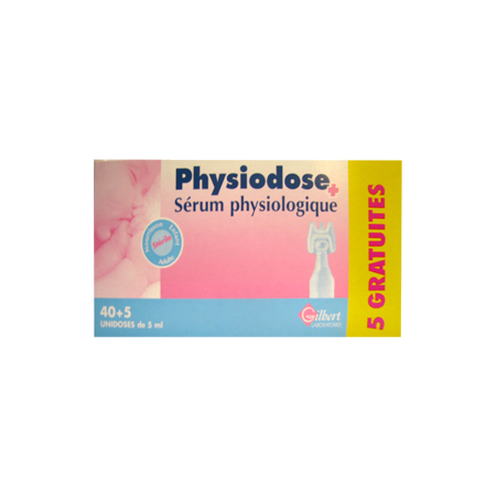 Physiodose serum physiologique unidose 5 ml, x 40 + 5