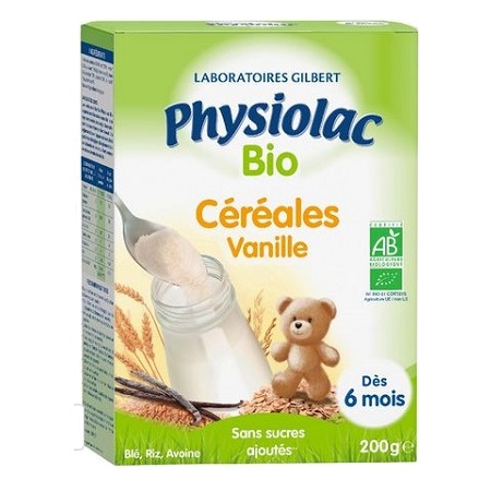 Physiolac Bio Céréales Vanille, 200g
