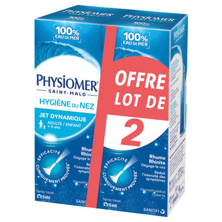 Physiomer jet dynamique adulte enfant, 2 x 135 ml