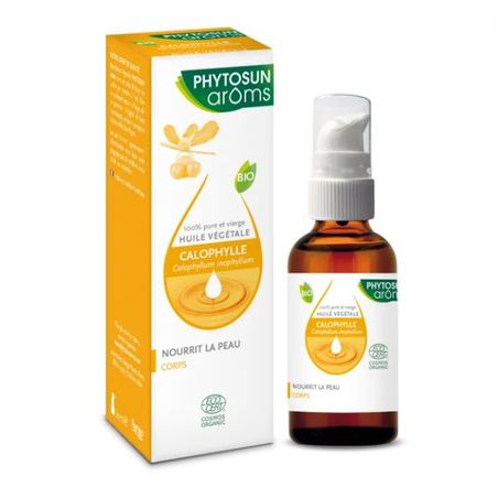 Phytosun Aroms Huile Végétale Bio Calophylle, Flacon Pompe 50ml