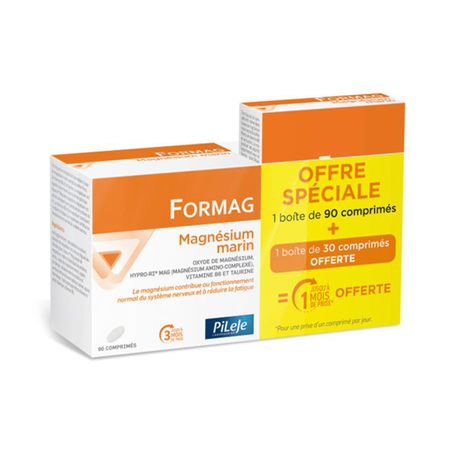 Pileje Formag Magnesium Marin, Boite de 90 Comprimés + 30 Offerts