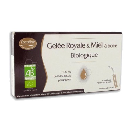 Pileje gelee royale miel bio dose, 10 x 10 ml