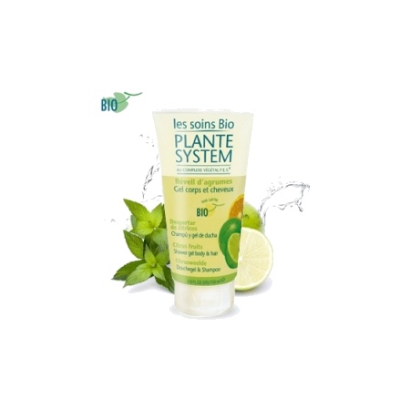 Plante system  gel douche réveil d'agrumes - corps et cheveux