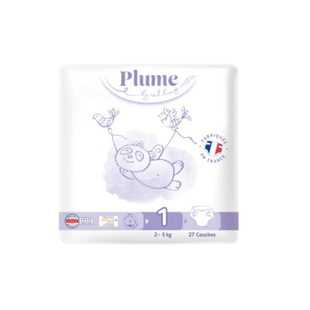 Plume By Nid d'Ange Couches T1 2-5kg, x 27