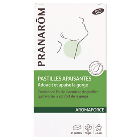 Pranarôm aromaforce pastilles apaise la gorge - 21 pastilles