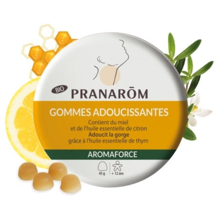 Pranarôm Gommes adoucissantes Miel citron, 45 gommes