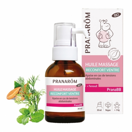 Pranarôm Huile de Massage Réconfort Ventre, 30 ml