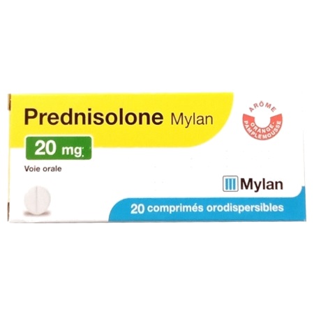 Prednisolone mylan 20 mg, 20 comprimés orodispersibles