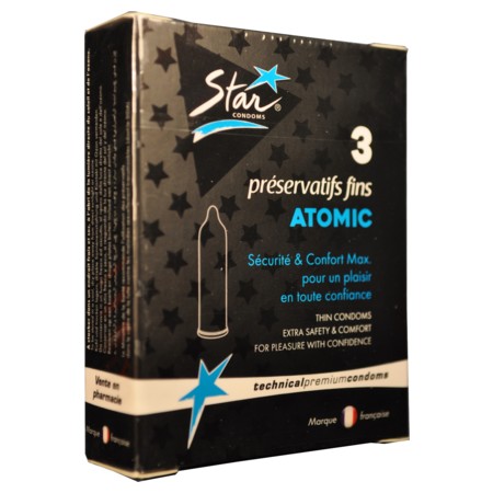 Préservatifs STAR ATOMIC, Boîte Distributeurs de 3