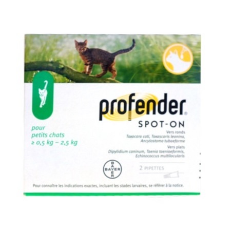 Profender Spot on externe pour petits chats, 2 x 0,35 ml