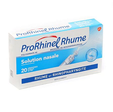 Prorhinel rhume, 20 ampoules de solution nasale