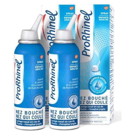 ProRhinel Spray Nasal Adultes & Enfants, 2 x 100 ml
