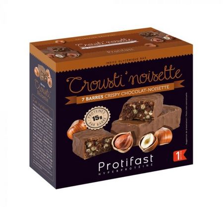 Protifast Barre Crousti' Noisette, 7 barres