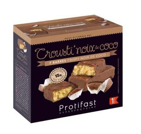 Protifast Barres Crousti' Noix de Coco, 7 barres