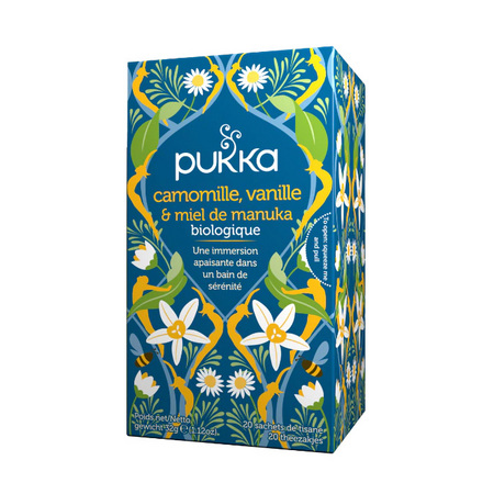 Pukka Infusion Camomille Vanille & Miel de Manuka Bio, 20 Sachets 