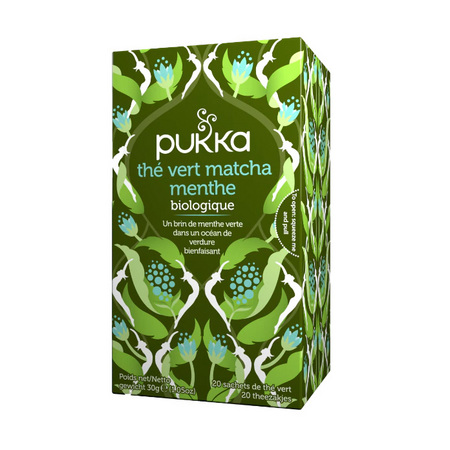 Pukka Thé Vert Matcha Menthe Bio, 20 Sachets