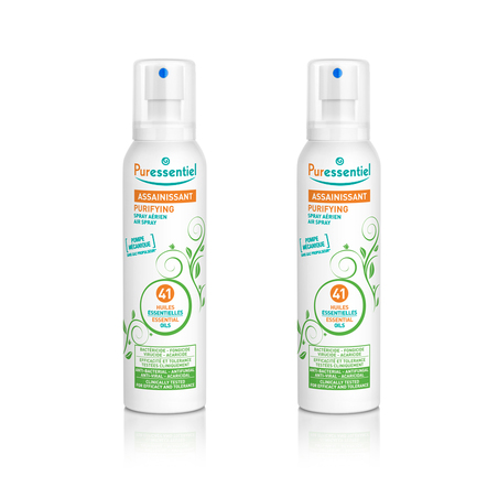 Puressentiel Assainissant Spray Aérien aux 41 Huiles Essentielles, 2 x 200 ml