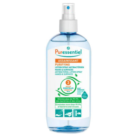 Puressentiel Lotion Antibactérien aux 3 Huiles Essentiels, Spray de 250 ml