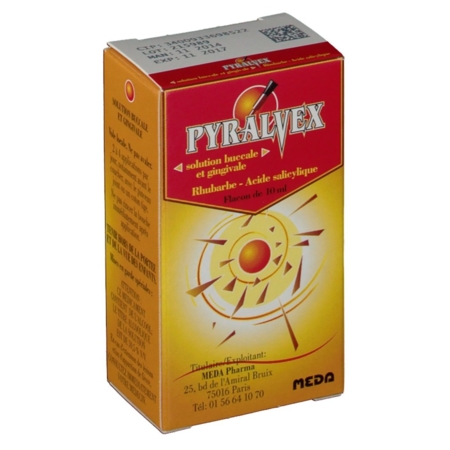 Pyralvex, flacon de 10 ml de solution buccale ou gingivale