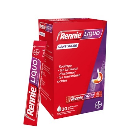 Rennieliquo sans sucre, 20 sachets