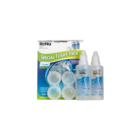 Bausch + lomb renu flight pack sol multifonctions 60ml x2 + etui