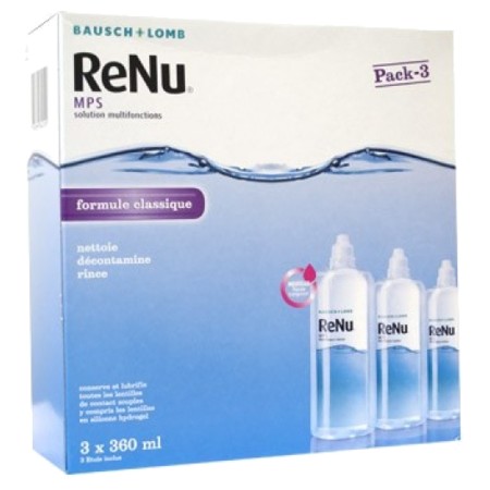 Bausch + lomb renu mps solution multifonctions 360ml x3 + etui 3