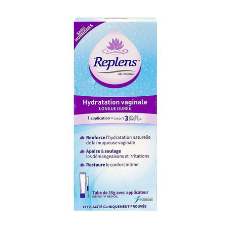 Replens Hydratation Vaginale Longue Durée, Tube de 35g avec Applicateur