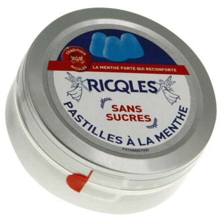 Ricqles pastille menthe sans sucre, 50 g