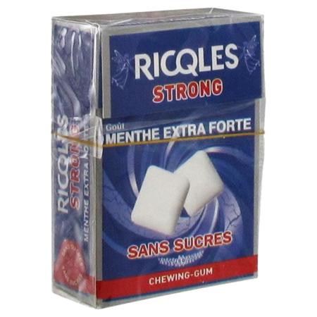 Ricqles strong gomme menthe ext forte sans sucre, 24 g