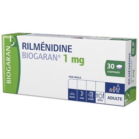 Rilmenidine zydus 1 mg, 30 comprimés