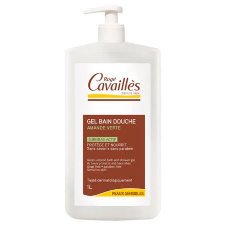 Rogé cavaillès bains gel surgras bain et douche amande verte, 1 L