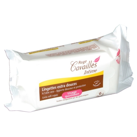 Rogé cavaillès hygiène intime - lingettes extra-douces - 15 lingettes