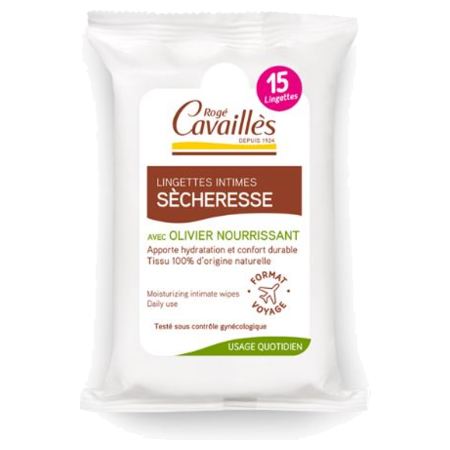 Rogé Cavaillès lingettes intimes biodégradables, x15