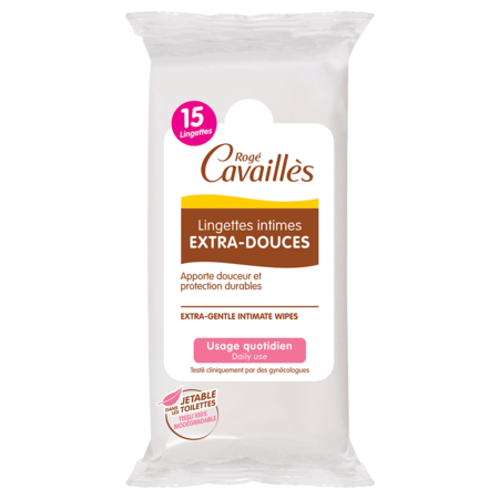 Rogé Cavaillès Lingettes Intimes Extra-Douces, x15