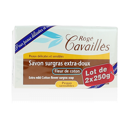 Roge cavailles savon surgras fl coton, 2 x 250 g