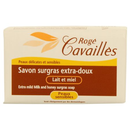 Roge cavailles savon surgras lait miel, 150 g