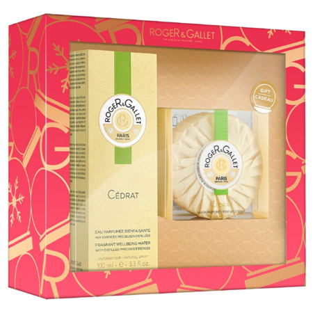 Roger & Gallet Coffret Noël Cédrat Eau Parfumée + Savon Offert, 100 ml