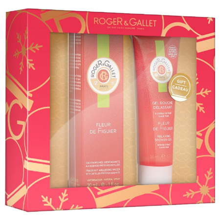 Roger & Gallet Coffret Noël Fleur de Figuier Eau Parfumée + Gel Douche Offert, 30 ml