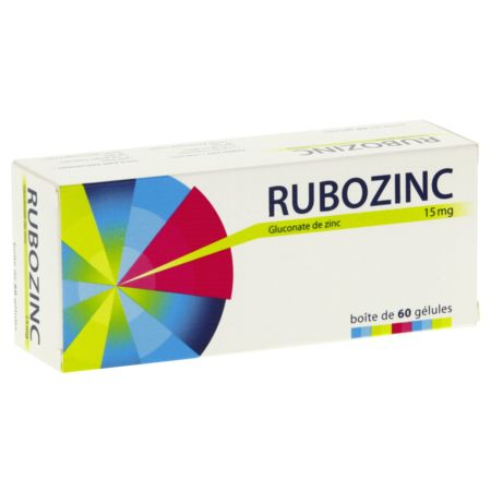 Rubozinc 15 mg, 60 gélules