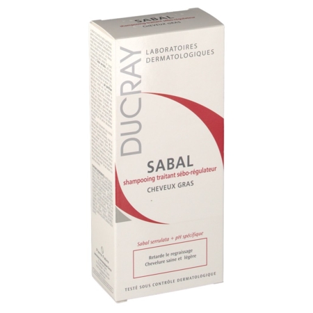 Ducray  cheveux gras sebal shampooing traitant sébo-régulateur - 200 ml
