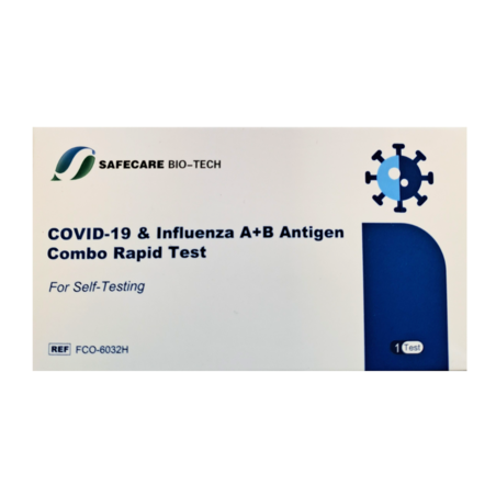 Safecare Biotech Test Antigénique 2 en 1 Grippe et Covid-19