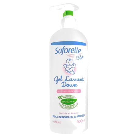 Saforelle bebe gel lavant doux, 500 ml de savon liquide
