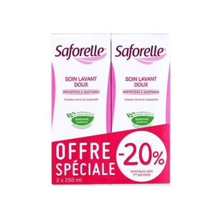 Saforelle soin lavant doux intime, 2 x 250 ml