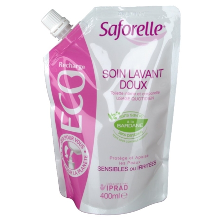 Saforelle soin lavant doux intime eco recharge, 400 ml