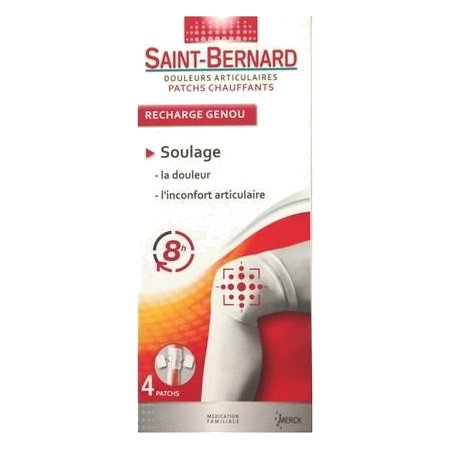 Saint bernard patch chauffant recharge genou, x 4