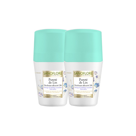 Sanoflore deodorant purete lin roll on, 50 ml