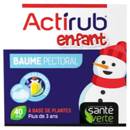 Santé Verte Actirub Baume Pectoral, 40 ml